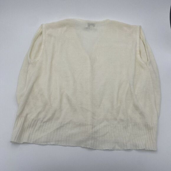 Empire Vintage Gene Stuart Cream Acrylic Sweater Vest Faux Pearl Large - Picture 7 of 9